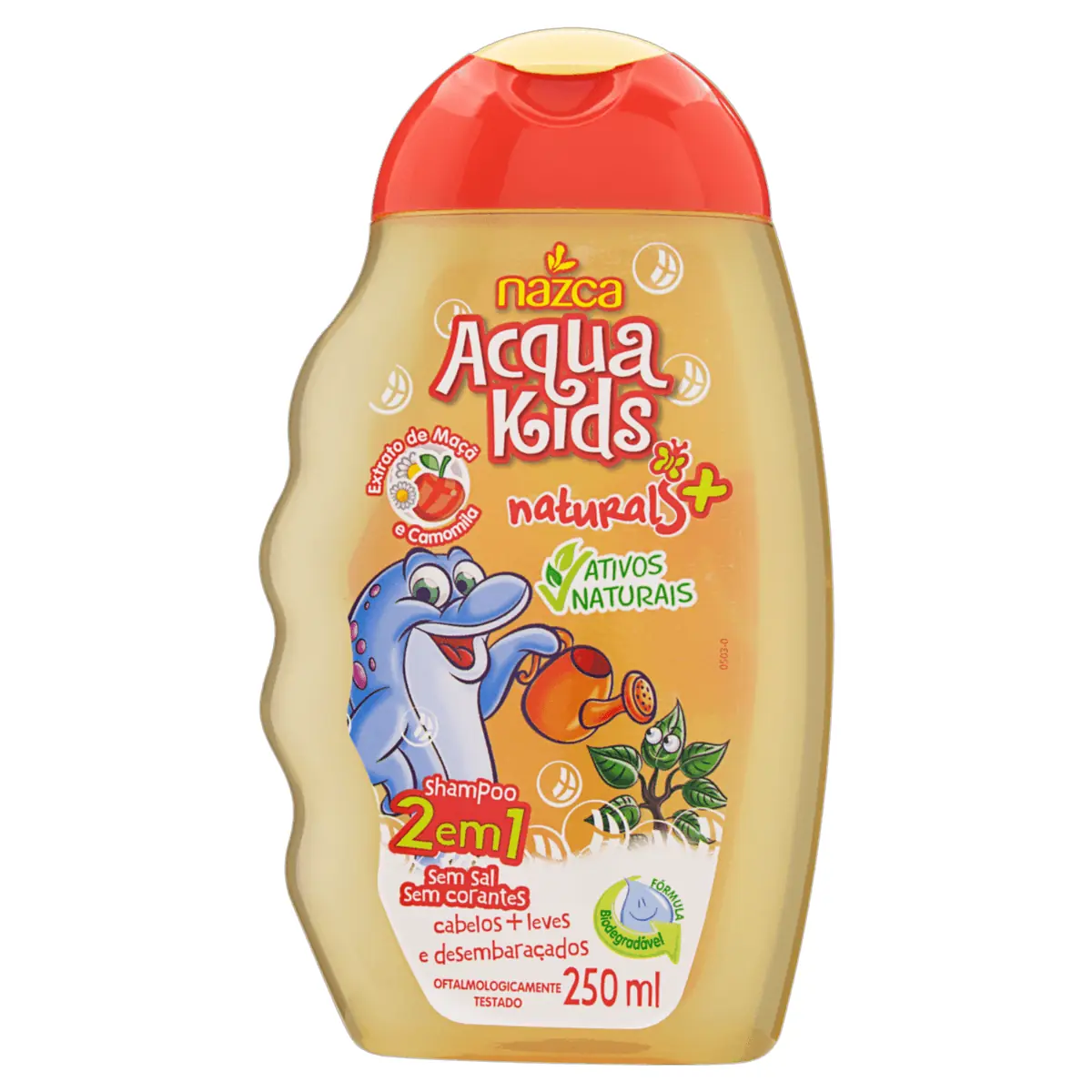 Shampoo 2 Em 1 Maçã E Camomila Acqua Kids Frasco 250ml