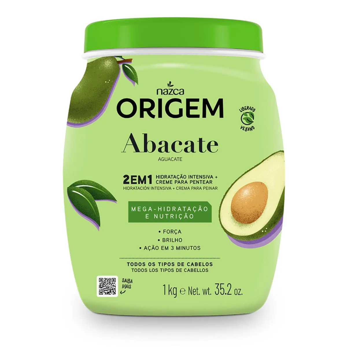 Creme De Hidratação Origem Abacate Pote 1kg