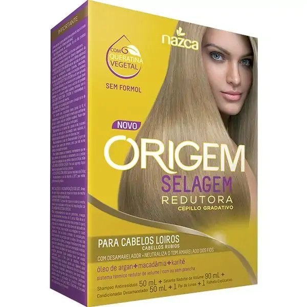 Kit Selagem Redutora Cabelos Loiro