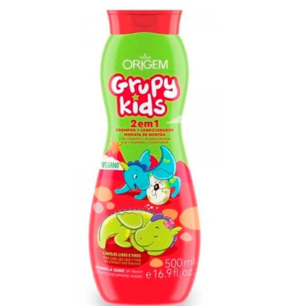 Shampoo 2 Em 1 Grupy Kids Origem Hidrata De Montão 500ml