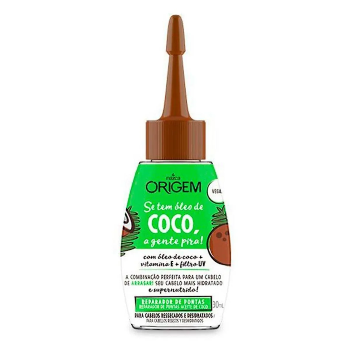Rep Pontas Origem 30ml Se Tem Oleo Coco