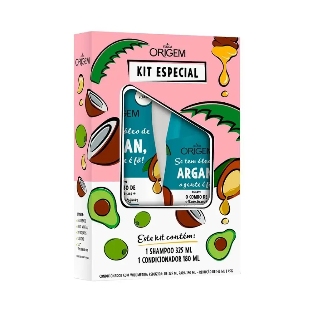 Kit Sh325 Cond180ml Origem Tem Argan