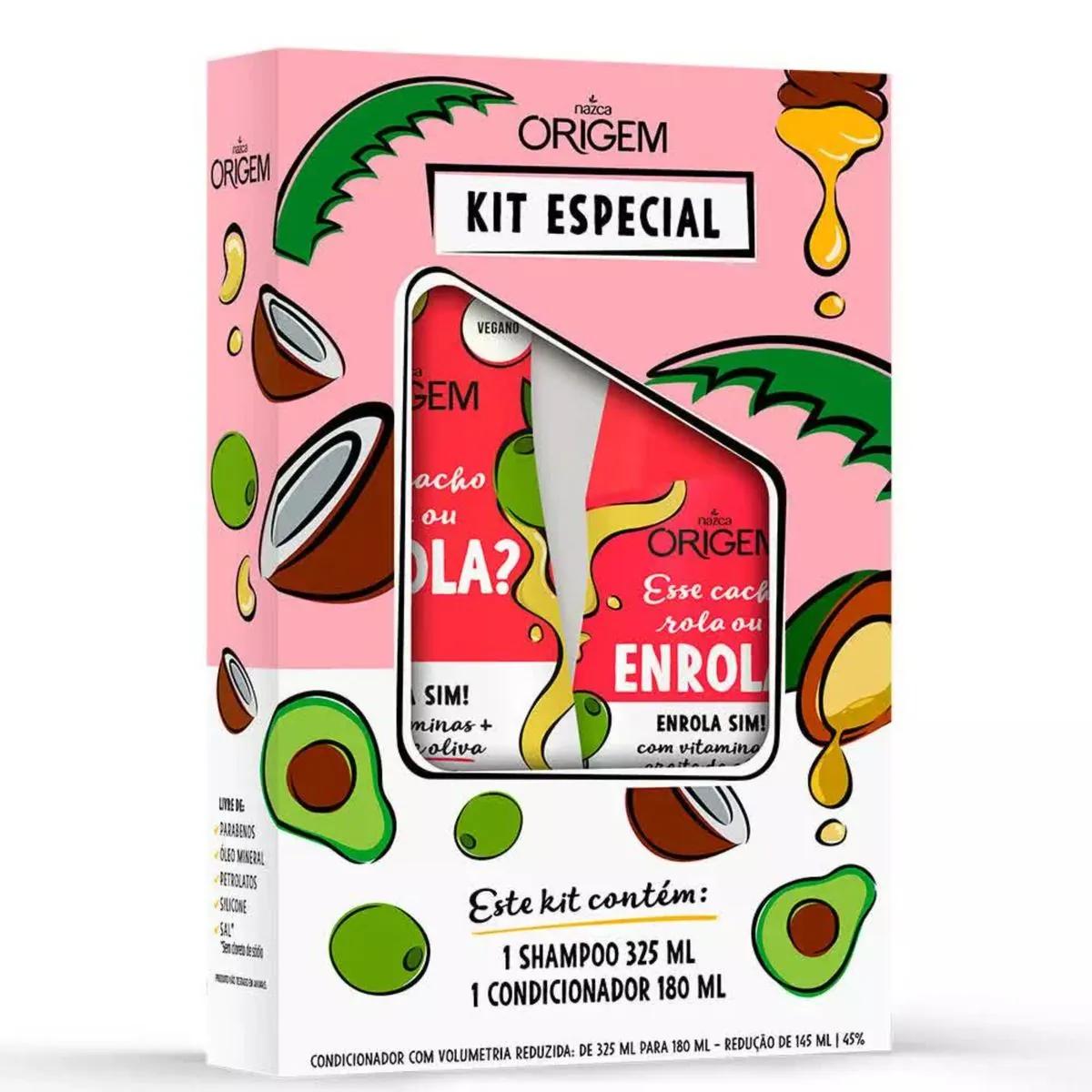 Kit Sh325 Cond180ml Origem Rola Enrola