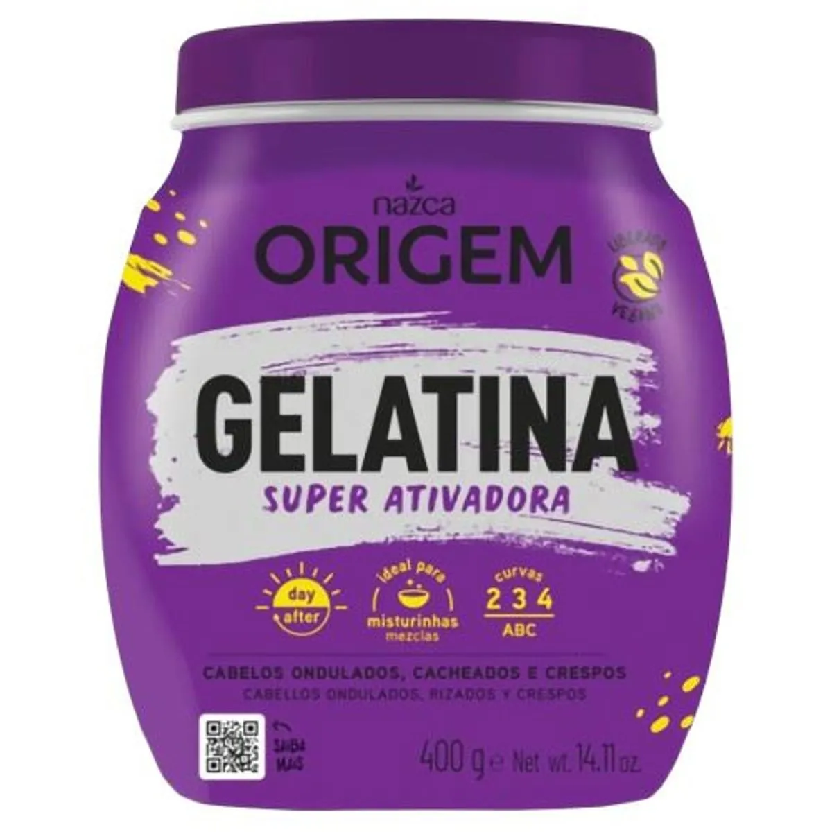 Gelatina Capilar Super Volume Vegano Origem 400g