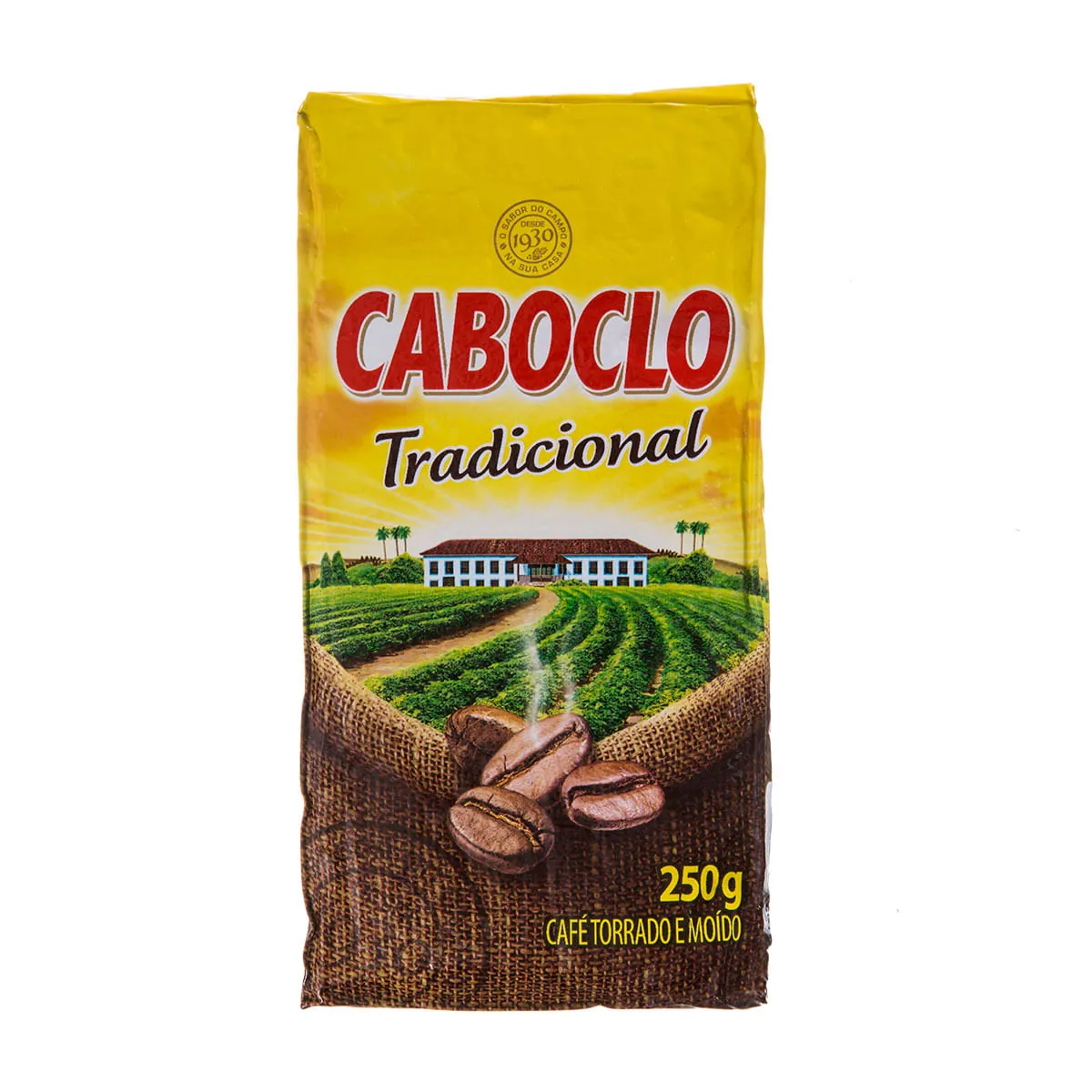 Café Torrado E Moído A Vácuo Tradicional Caboclo Pacote 250g