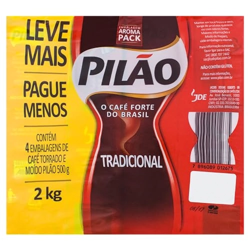 Pack Café Torrado E Moído A Vácuo Tradicional Pilão 500g Cada 4 Unidades Leve Mais Pague Menos