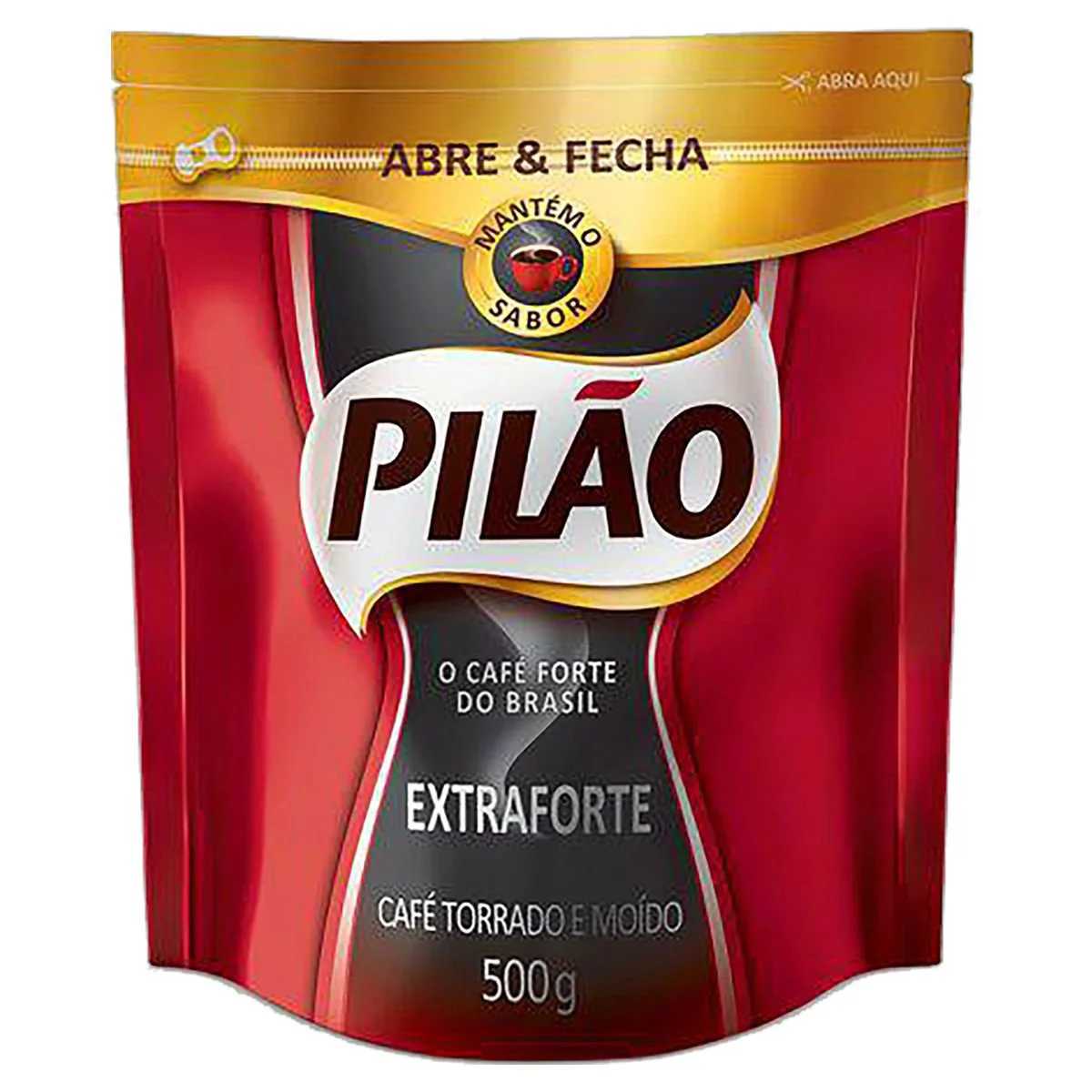 Café Pilão Torrado E Moído Extra Forte Abre&amp;Fecha 500g