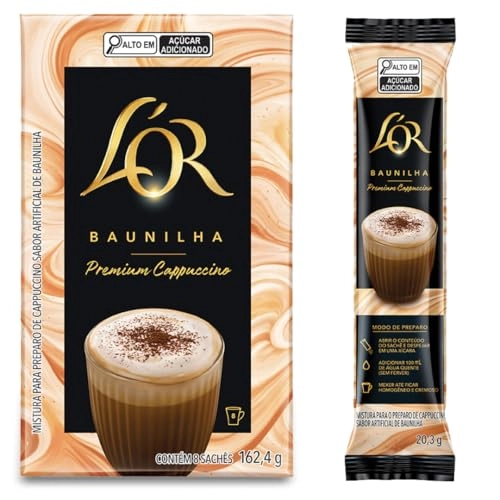 Cappuccino Solúvel Baunilha Lor Premium Pacote 20,3g
