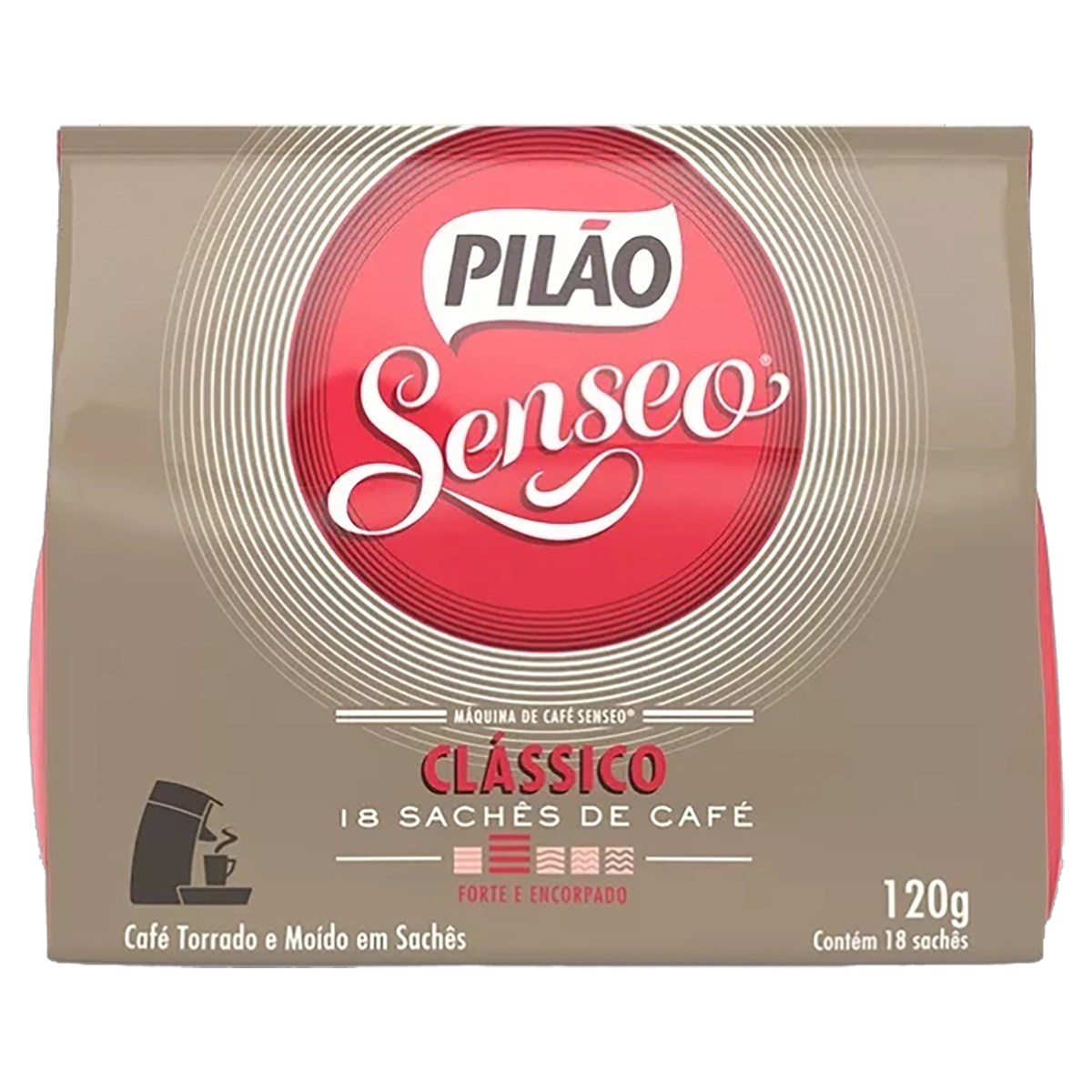 Café Em Sachê Torrado E Moído Clássico Pilão Senseo Pacote 120g 18 Unidades