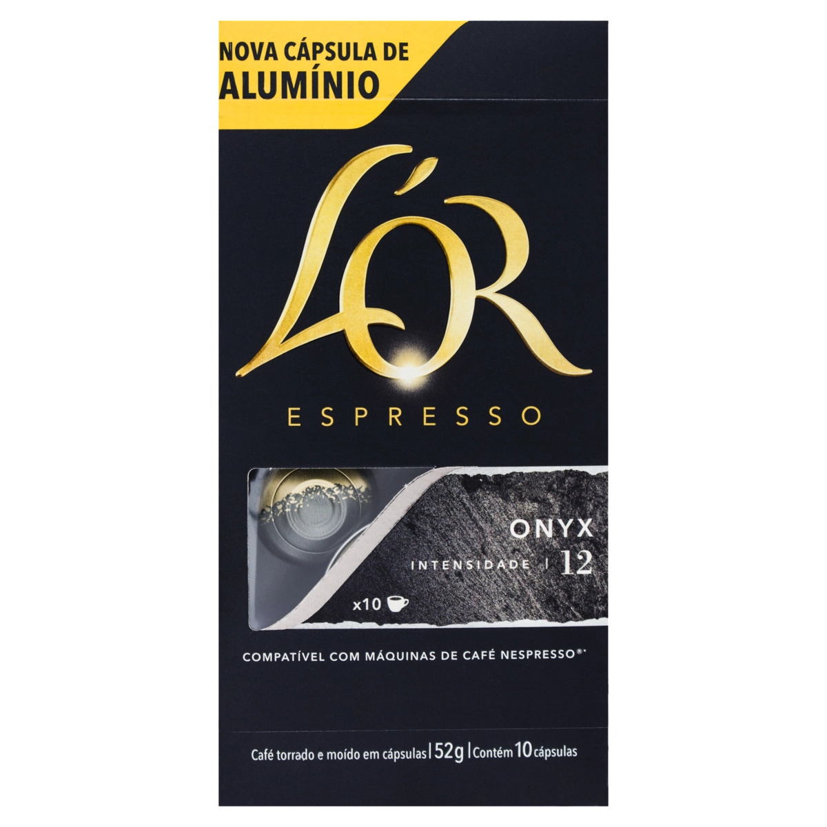 Café Em Cápsula Torrado E Moído Espresso Onyx Lor Caixa 52g 10 Unidades
