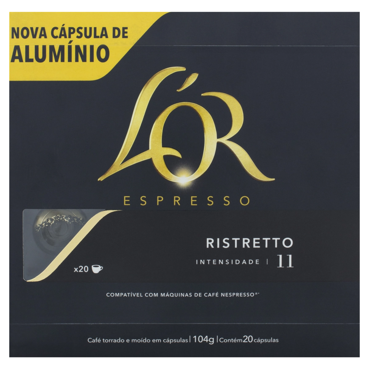 Café Em Cápsula Torrado E Moído Espresso Ristretto Lor Caixa 104g 20 Unidades