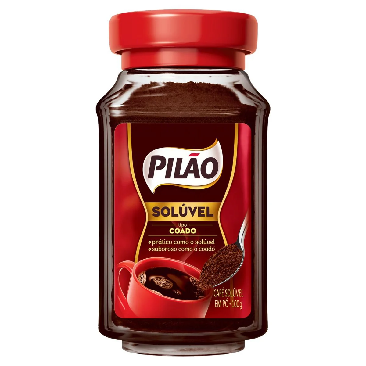 Café Solúvel Coado Pilão 100g