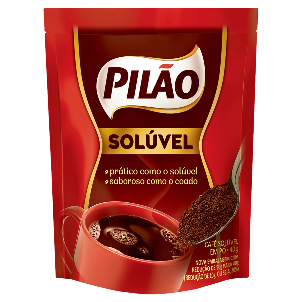 Café Solúvel em Pó Pilão Sachê 40g