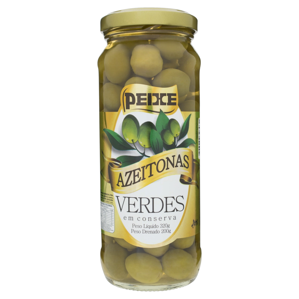 Azeitona Verde Em Conserva Peixe Vidro 200g