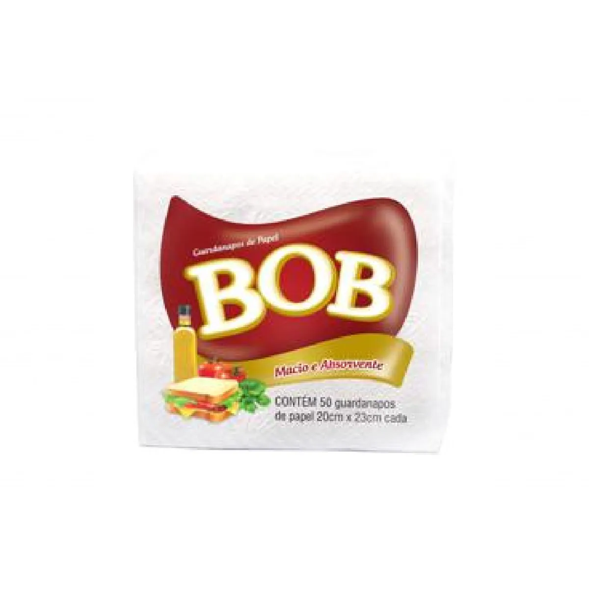 Guardanapo em Papel Pequeno Bob Pacote com 50 Unidades