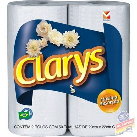 Papel Toalha Clarys 2unidade
