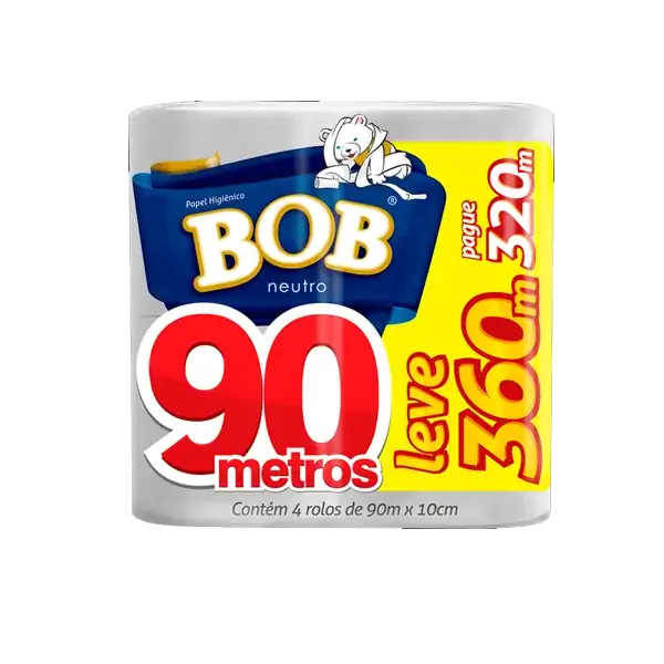 Papel Hig C/4 Bob 90mt Neutro Lv 360m Pg320
