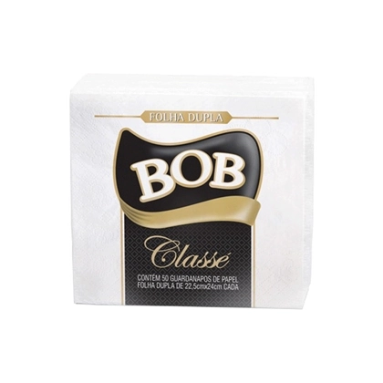 Guardanapo Bob Classé Folha Dupla 22,5x24cm 50unidade