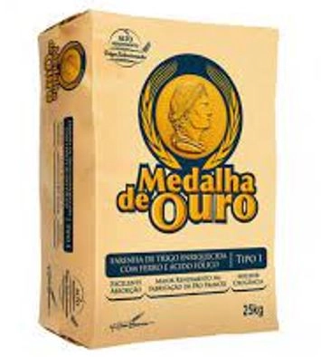 Farinha De Trigo Tipo 1 Medalha De Ouro Saco 25kg