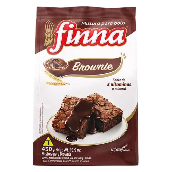 Mistura Para Bolo Brownie Finna Pacote 450g