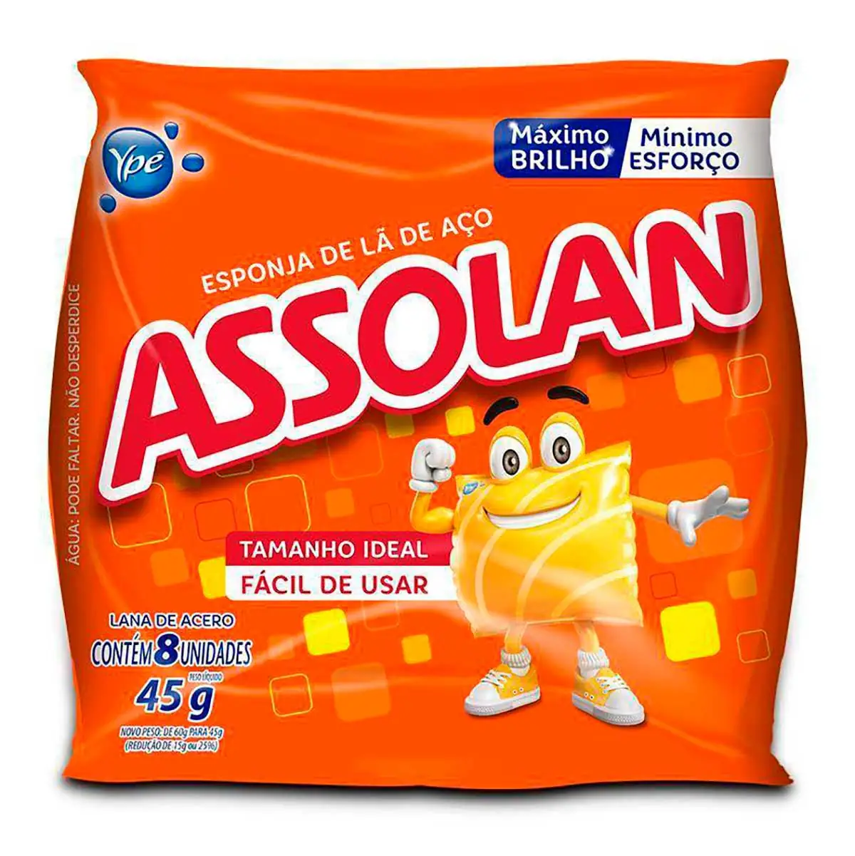 Lã de Aço Assolan com 8 unidades 45g