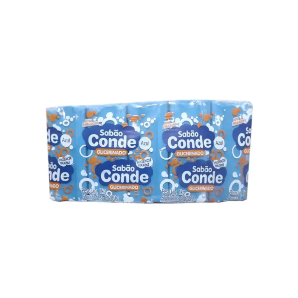 Sabao Conde 1kg Barra Glicer Azul