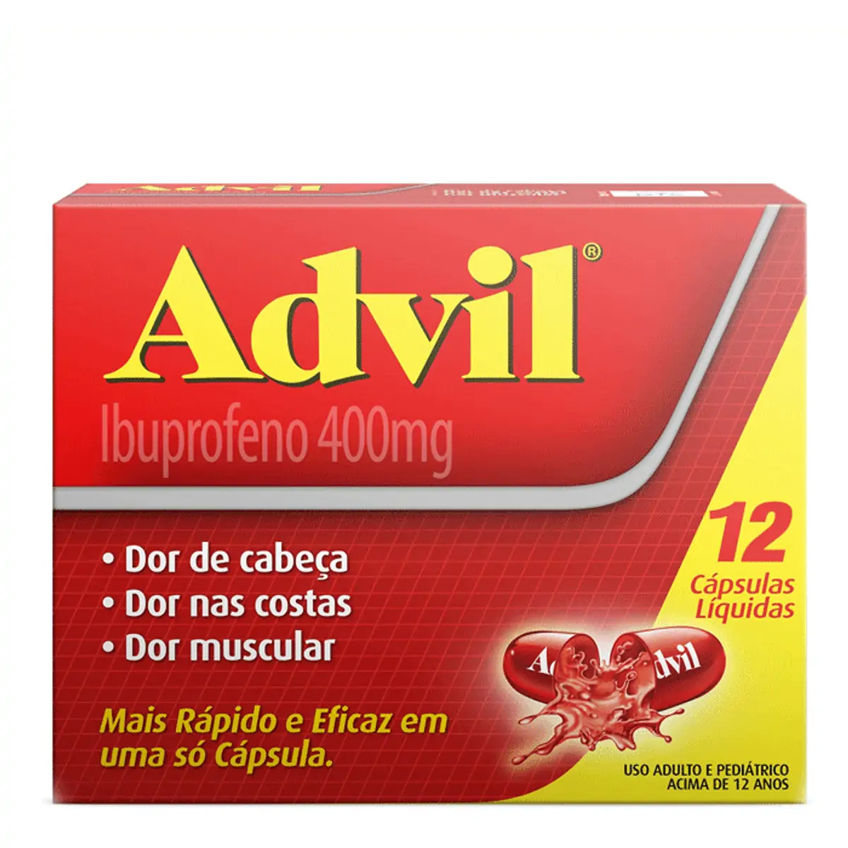 Advil 400mg Caixa 12 Cápsulas Líquidas
