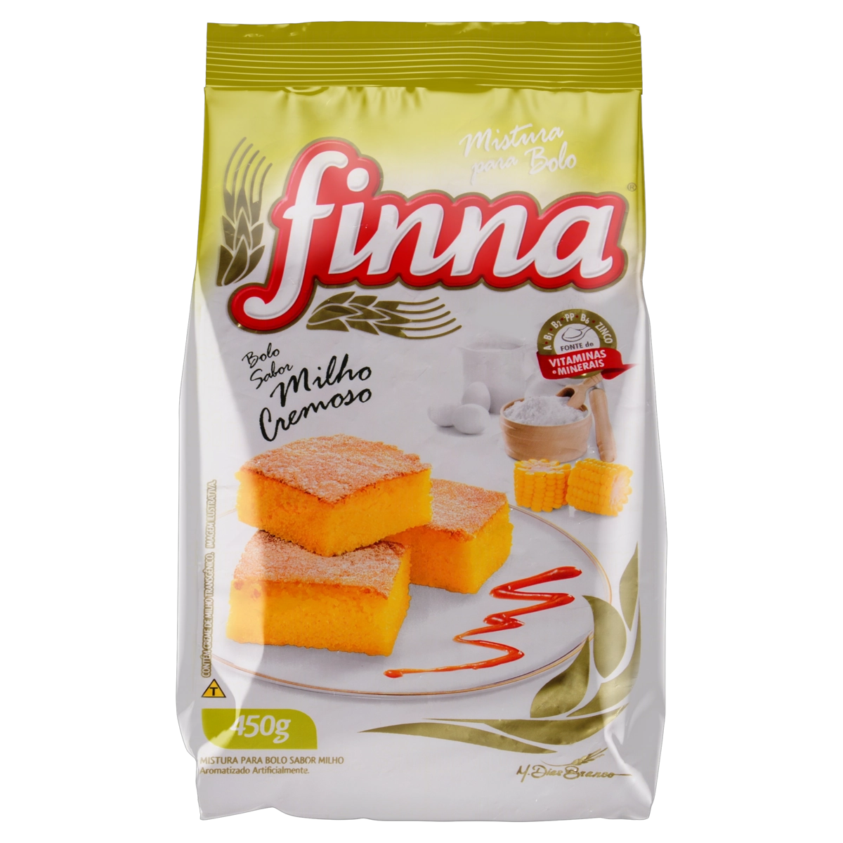Mistura Para Bolo Cremoso Milho Finna Pacote 450g