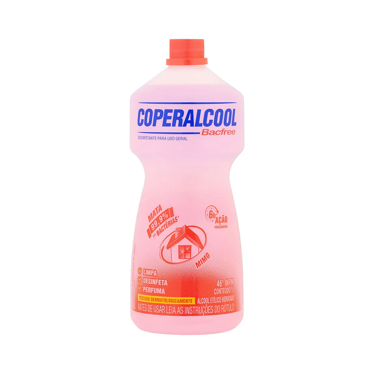 álcool Líquido 46 Inpm Mimo Coperalcool Bacfree Frasco 1l
