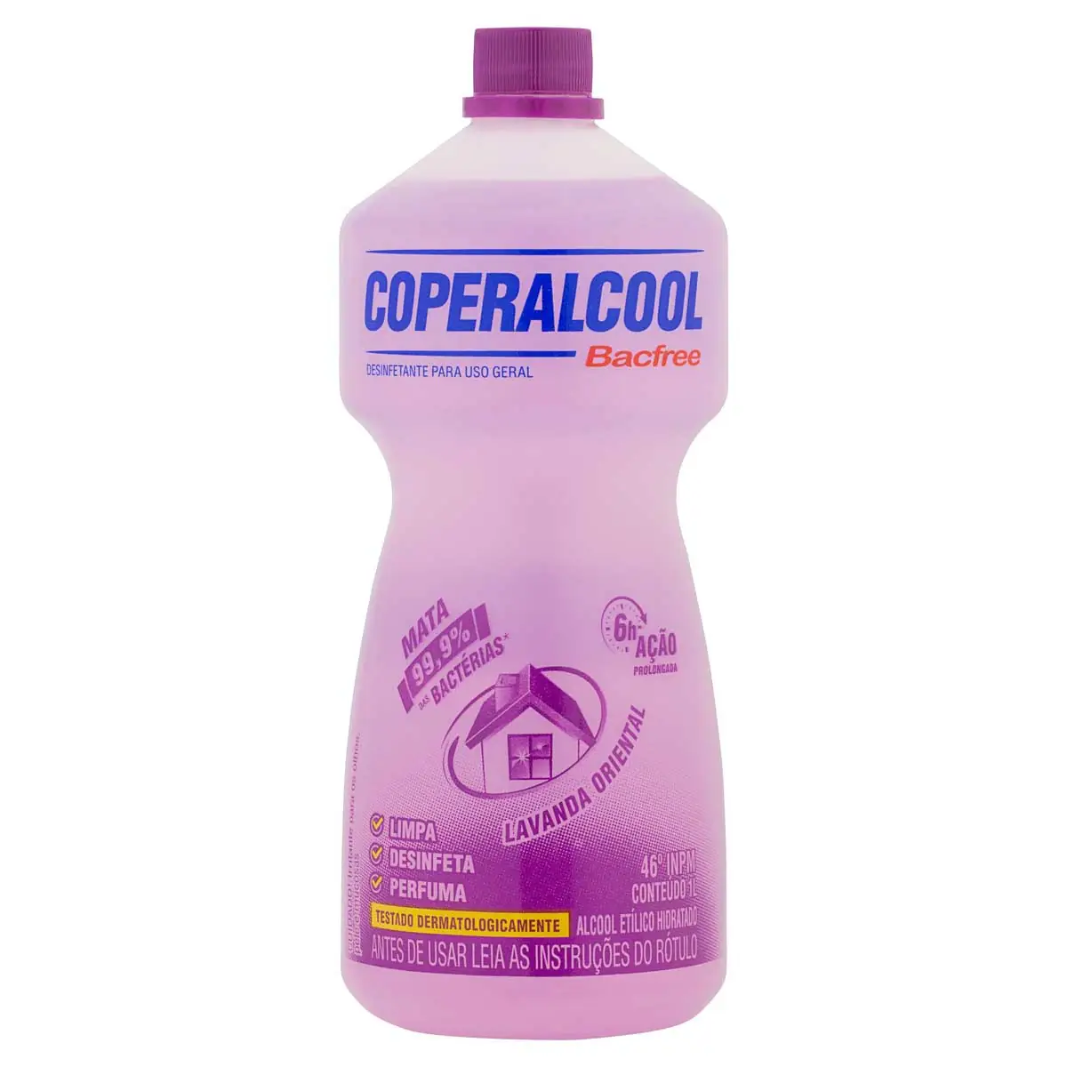 Álcool Líquido 46º Lavanda Coperalcool Bacfree 1 L