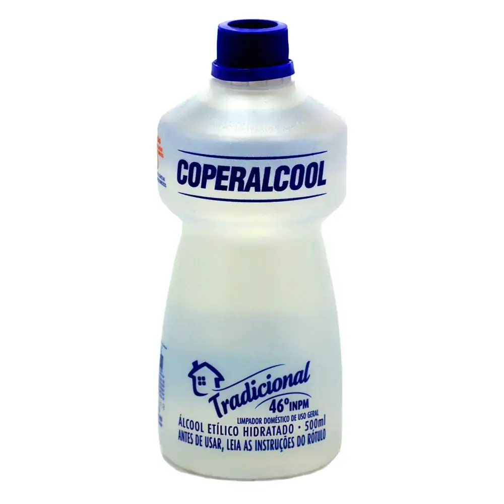 álcool Líquido 46 Inpm Clássico Coperalcool Bacfree Frasco 500ml