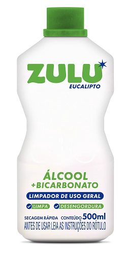 Limpador Zulu Alcool Com Bicarbonato Eucalipto 500ml