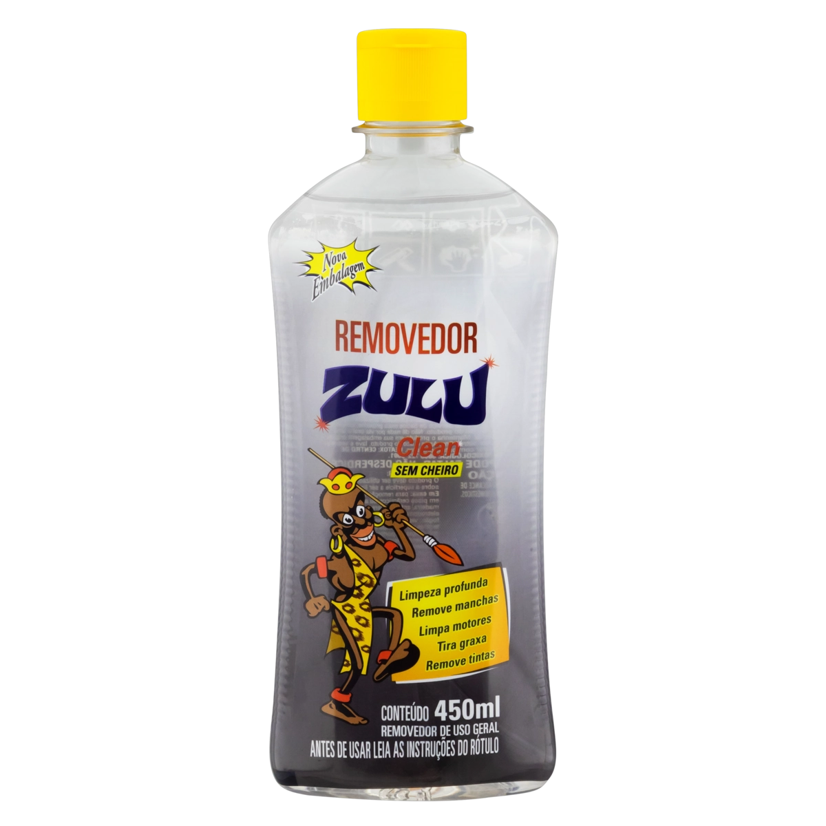 Removedor Uso Geral Clean Sem Cheiro Zulu Frasco 450ml