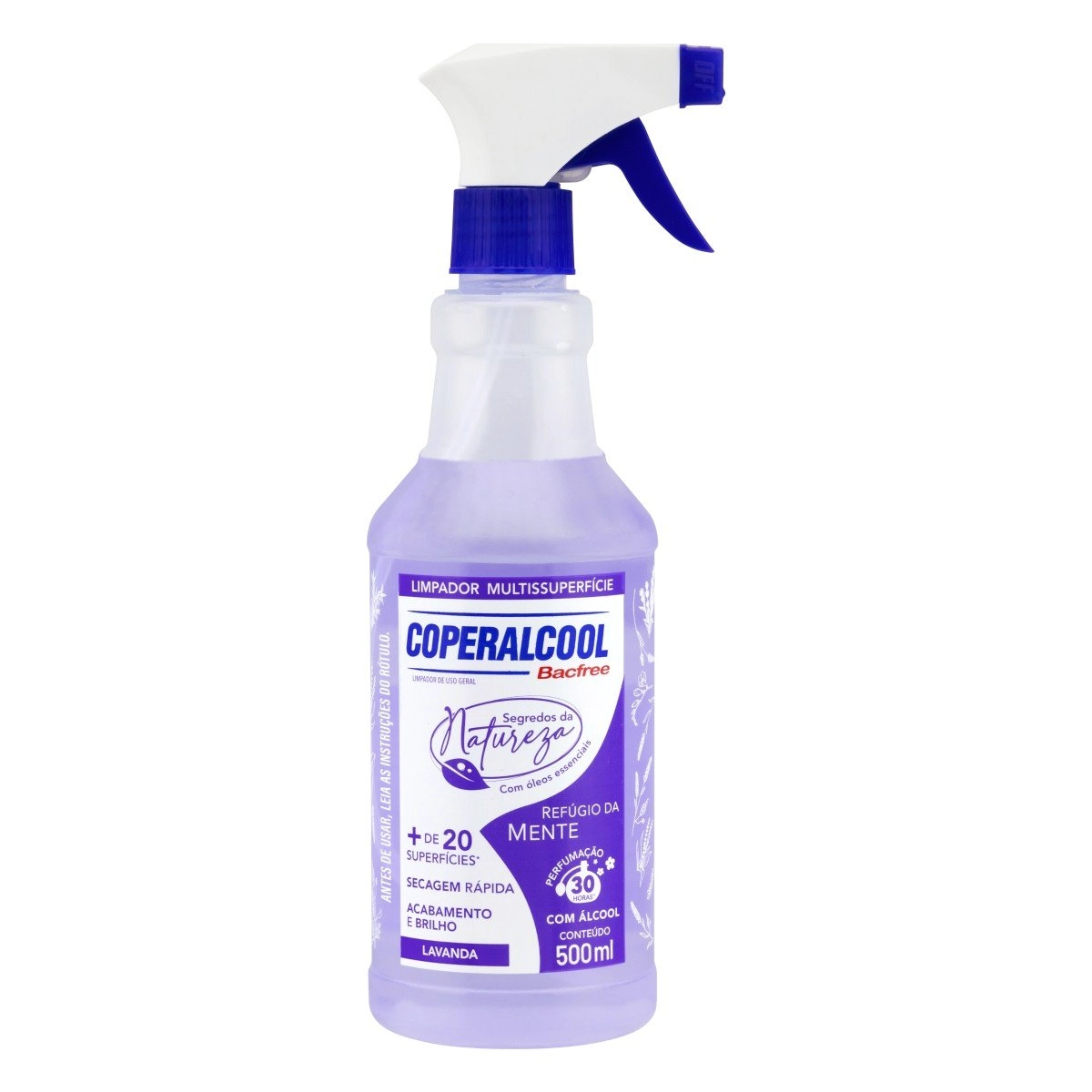 Limpador Líquido Multissuperfícies com Álcool Refúgio da Mente Coperalcool Bacfree Segredos da Natur