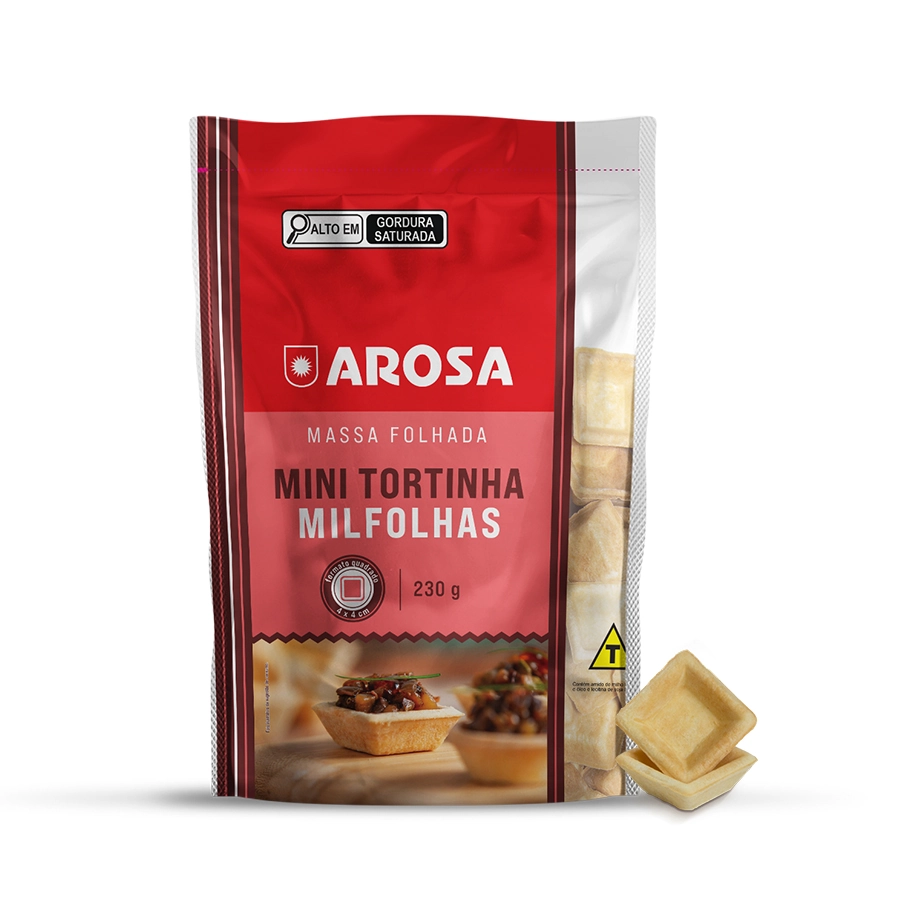 Base Arosa P/canapes Tortinha Quad Milfolhas 81un