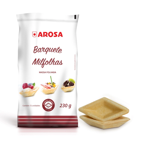 Massa Folhada Assada Barquete 230g Arosa