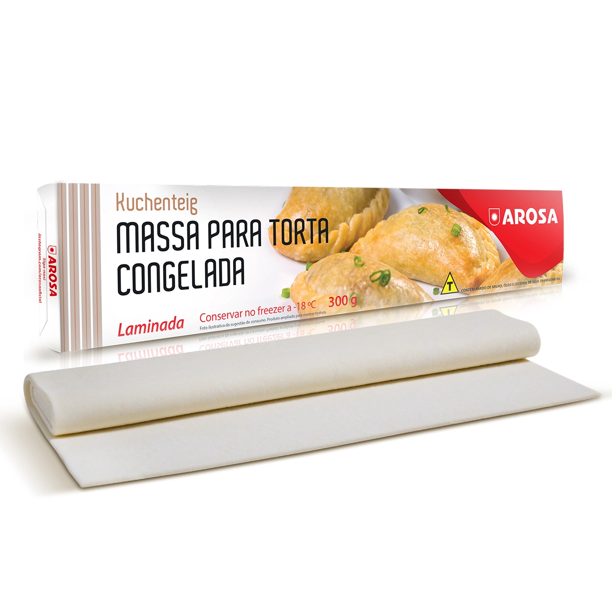 Massa Congelada Para Torta Laminada Arosa Caixa 300g