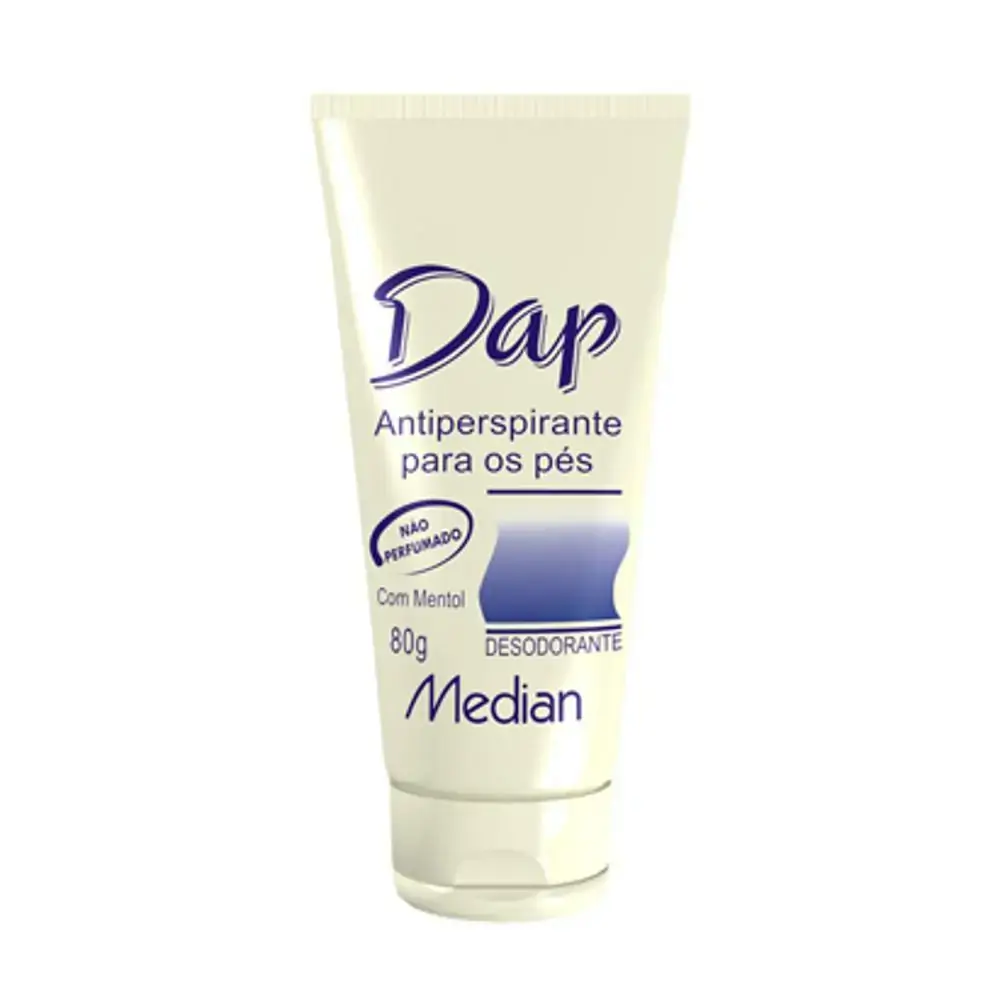 Desodorante Creme Para Os Pés Antiperspirante Mentolado Dap Bisnaga 80g