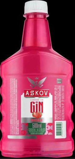 Coquetel Gin Askov 500ml Morango
