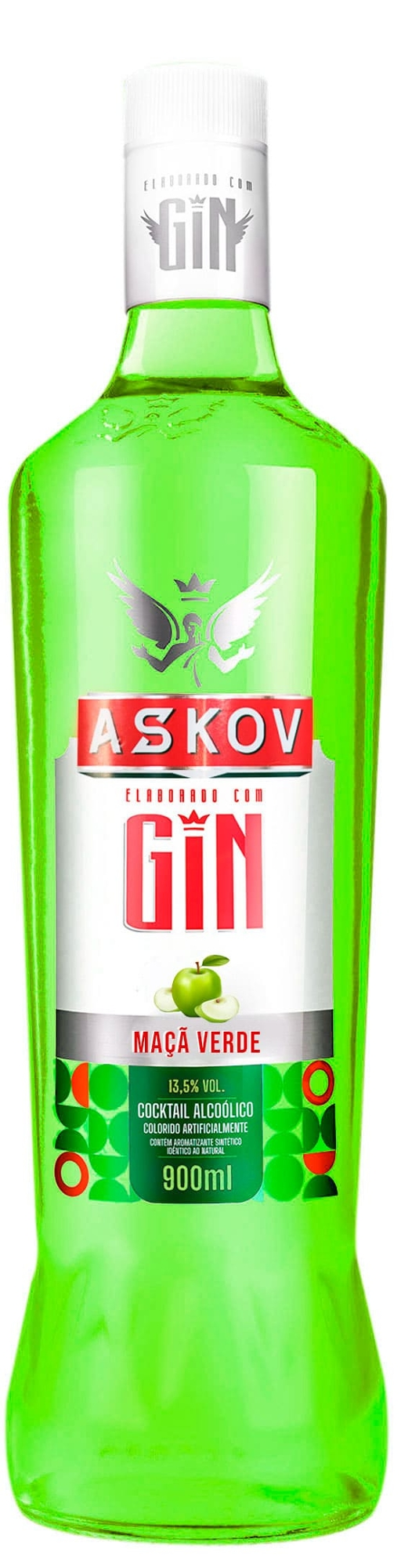 Coquetel Gin Askov 900ml Maca Verde