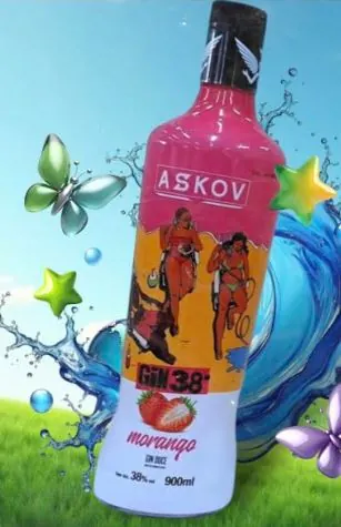 Coquetel Gin Askov 900ml Morango