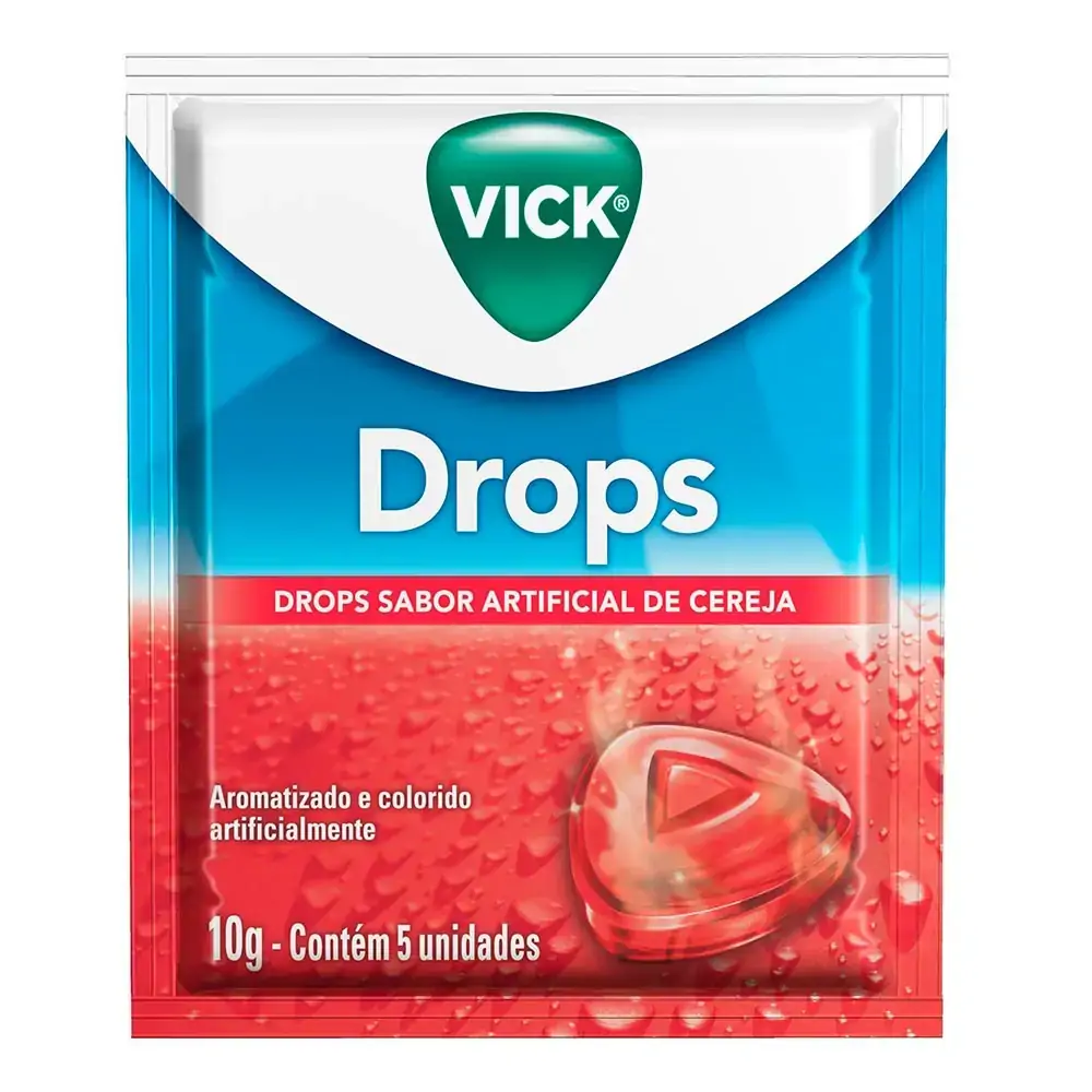 Pastilhas Cereja Refrescante Vick Envelope 5 Unidades
