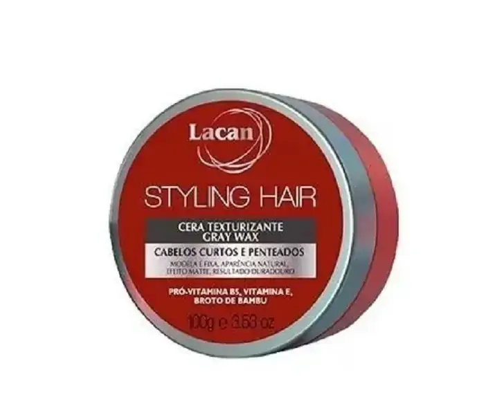 Cera Lacan Texturizante Gray Wax Styling Hair 100g