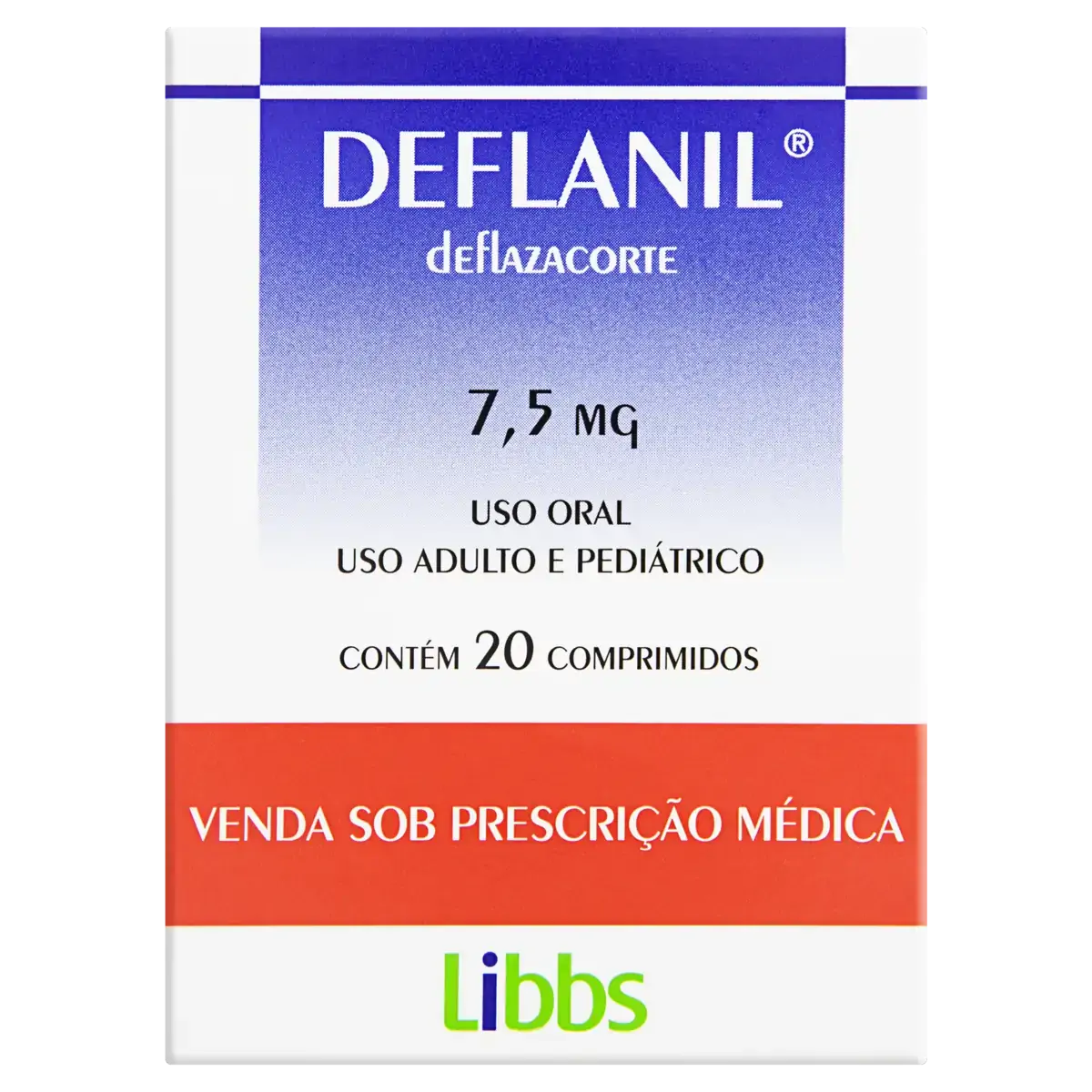 Deflanil 7,5mg Libbs Caixa 20 Comprimidos