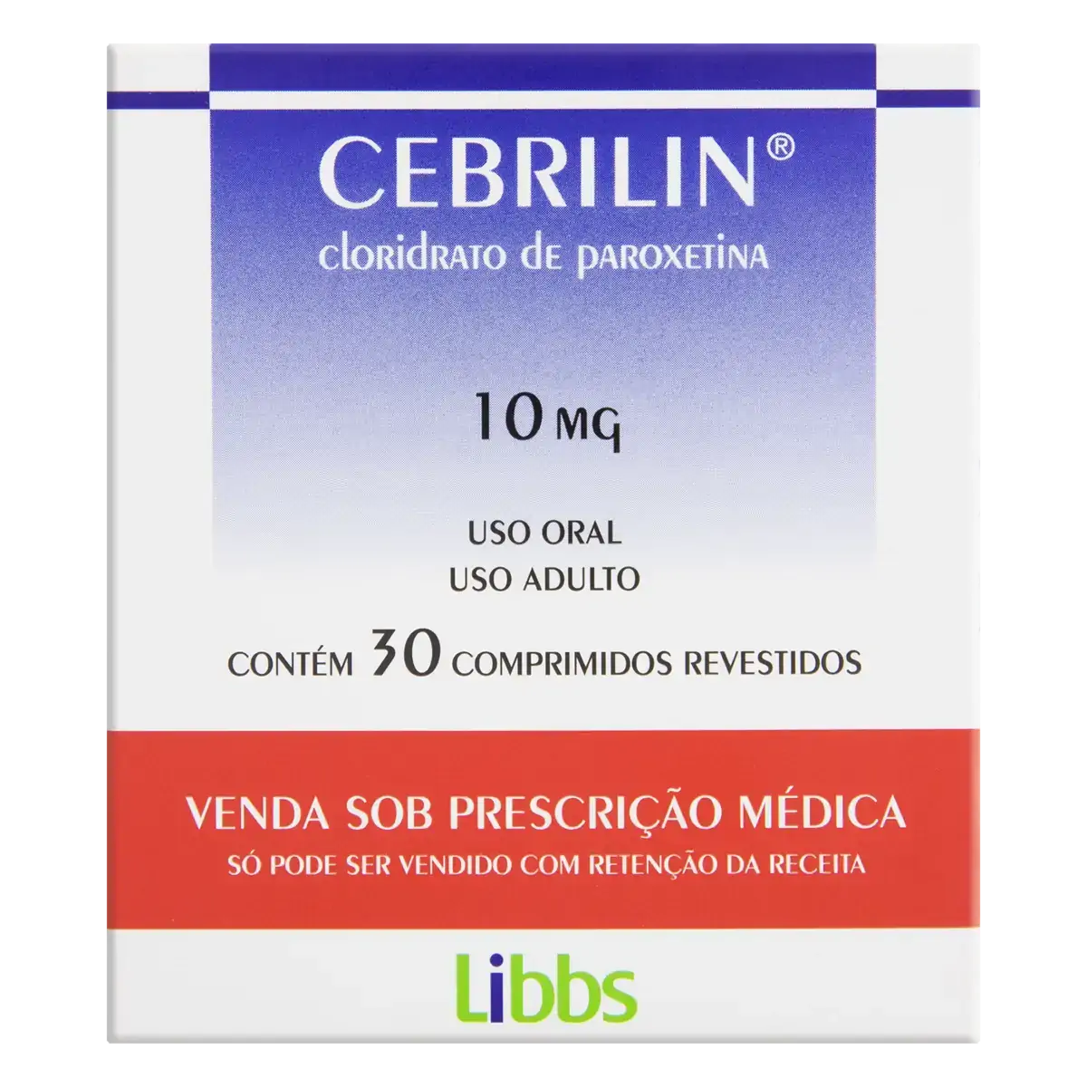 Cebrilin 10mg Libbs Caixa 30 Comprimidos Revestidos