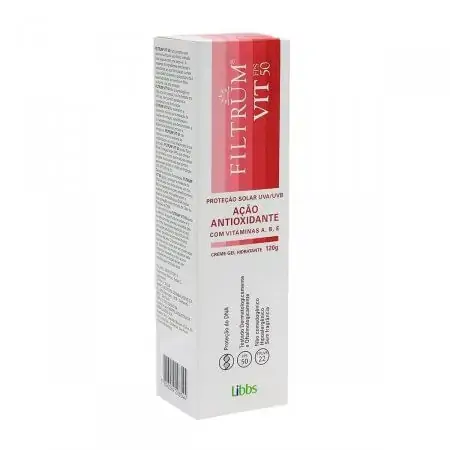 Protetor Solar Ação Antioxidante Fps 50 Filtrum Vit Caixa 120g Embalagem Econômica