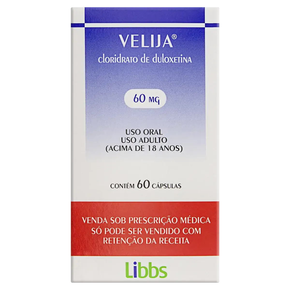 Velija 60mg Libbs Caixa 60 Cápsulas