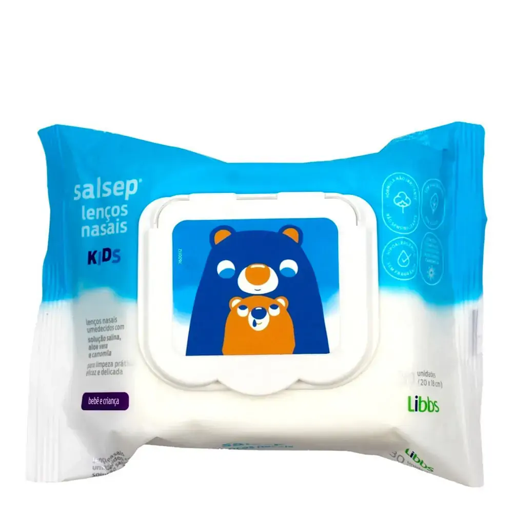 Salsep Lencos Nasais Kids 30 Unidades