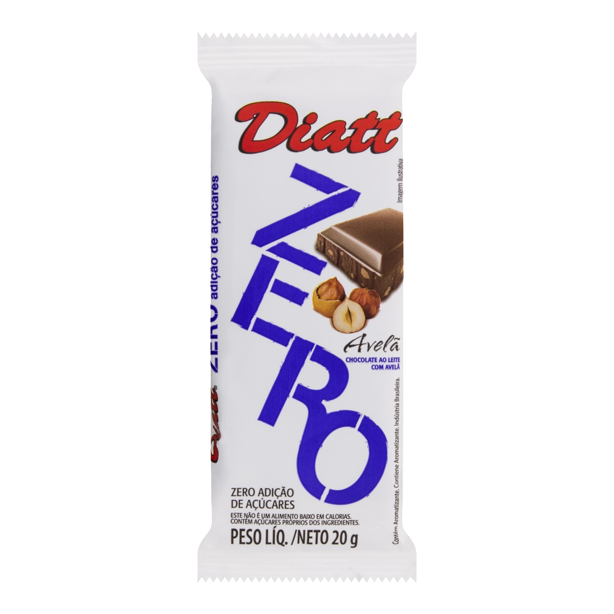 Chocolate Ao Leite Com Avelã Diatt Pacote 20g