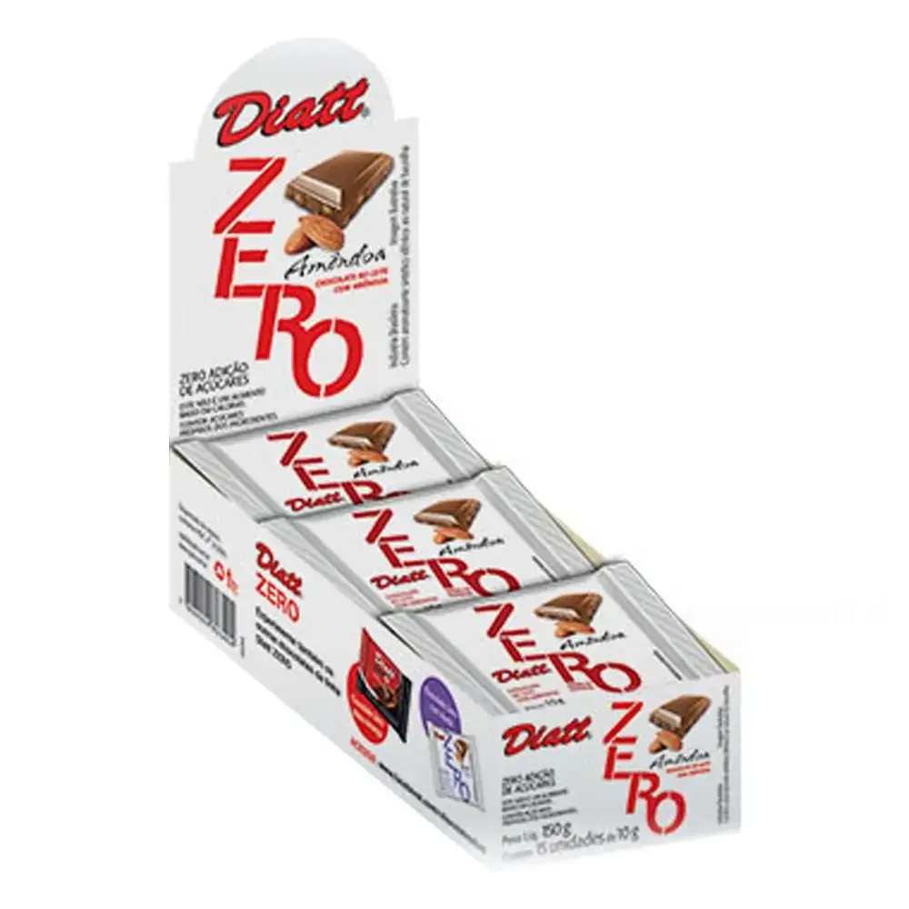 Chocolate Ao Leite Amendoa 10g Diatt